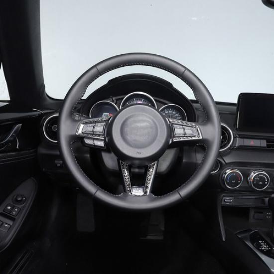 For Mazda MX-5 Miata 2016-2024 Real Carbon Fiber Steering Wheel Control Strip