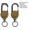 2Pcs Heavy Duty Retractable Keychain Badge Holder Multi Tool Carabiner Clip Keys Badges Tactical ID Reel with Retractable Cord