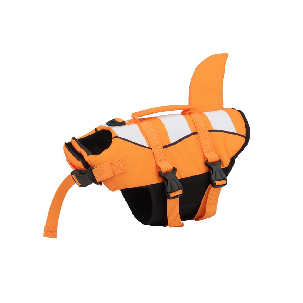 

Dog Swim Vest Summer Pet Life Jacket Shark Fin Swimwear Dog Clothes XS помаранчевий