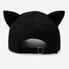 Hiphop Metal Ring Baseball Hat Rivet Peaked Cap Retro Cat Ear Baseball Cap  Men