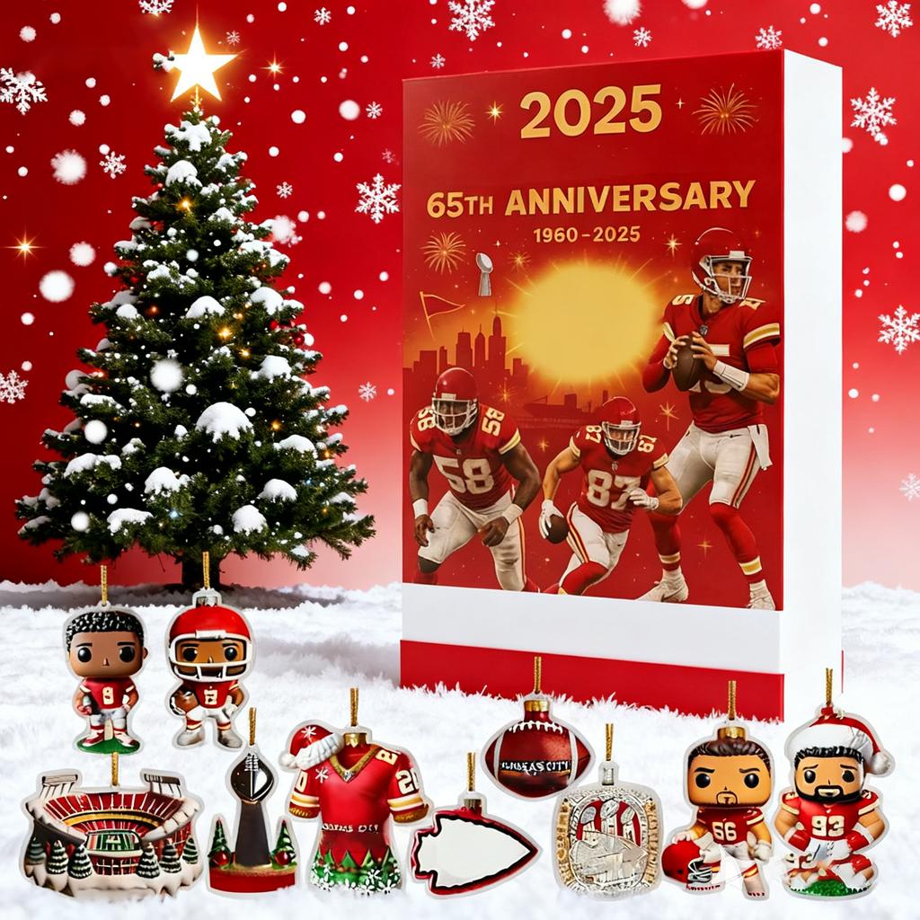 2D Flat Acrylic Mystery Box 24pcs Pendant With Airplane Box Funny Christmas Countdown Calendar