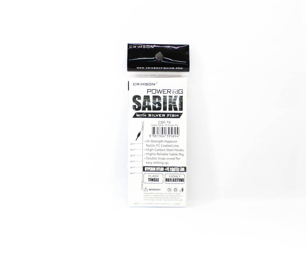 Crimson CSF-T8 Power Rig Sabiki Silverfish Tinsel Size 8 (5694)