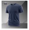 Solid color short-sleeved t-shirt men's half-sleeved top round neck loose t-shirt