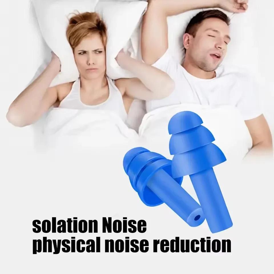 Waterproof Silicone Ear Plugs Noise Cancelling Sleeping & Swimming Earplugs Reusable Comfortable Hearing Protection Earplug