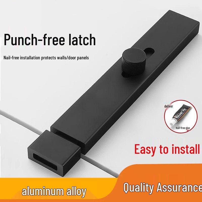 No-Drill Bathroom Door Latch: Simple Lock for Toilet & Sliding Doors