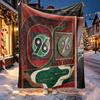 Hannover 96 Football Pattern Blanket for Home Decoration, Bed, Sofa, Car Travel, Camping, Suitable for All Seasons, Birthday Christmas Gift