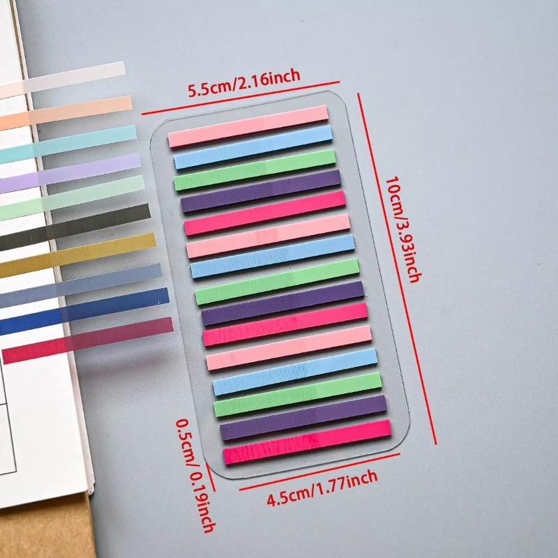 300 Sheets Colorful Strip Writable Sticky Note Classification Reading Marker Labels for Student Book Message Highlight Stationery Supplies