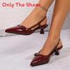 Spring Summer Womens Pointed Toe Dress Shoes With Slim Heels For Elegant Occasions