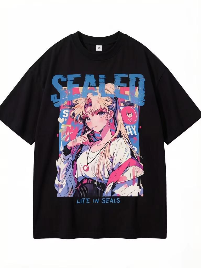 Japanese Anime Sailor Moon Printed Tshirt Unisexs and Womens Tshirt Unisexs Top Sports Tshirt Unisexs Tshirt 2026 New Summer Tee
