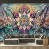 Mandala Flowers Digital printing polyester wall tapestry suitable for use in living rooms bedrooms offices bars party
