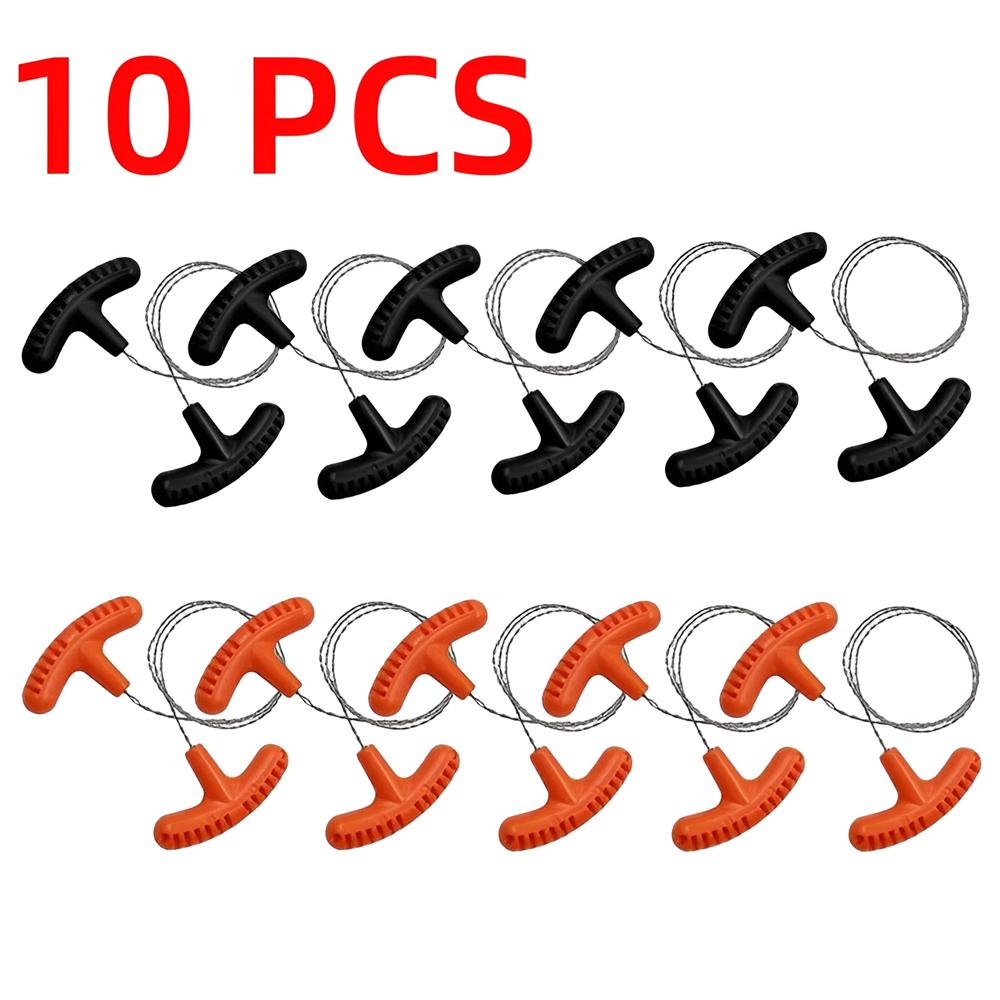 1/2PCS Portable Stainless Steel Wire Saw with Finger Handle Outdoor Camping Hiking Pocket Manual Cutting Chain Saws Survive Tool