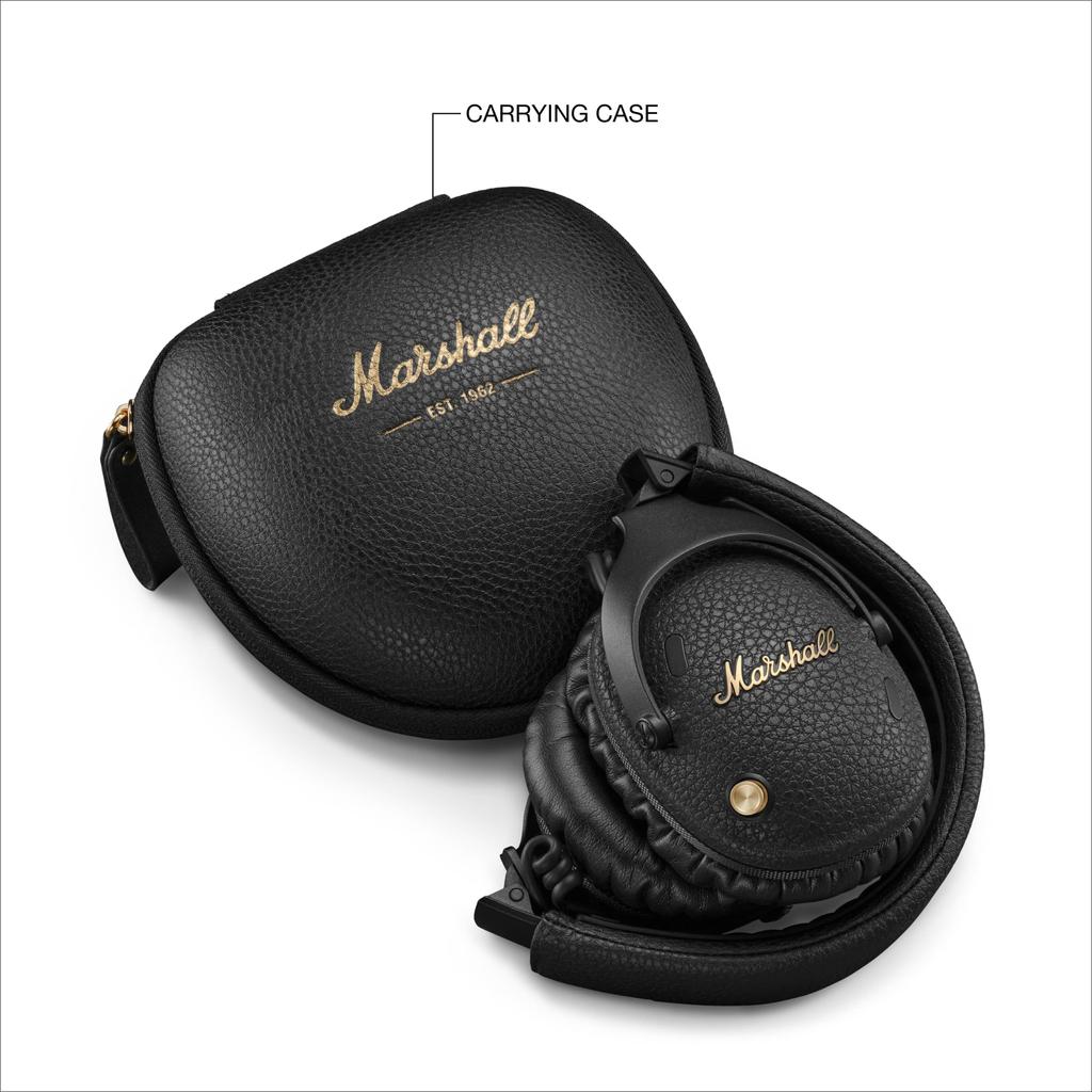 Marshall Monitor III A.N.C Kabellose Noise Cancelling Kopfhörer, Schwarz, 70 Stunden Kontinuierliche Wiedergabe/Freisprechen [Inländisches Originalprodukt] Ove