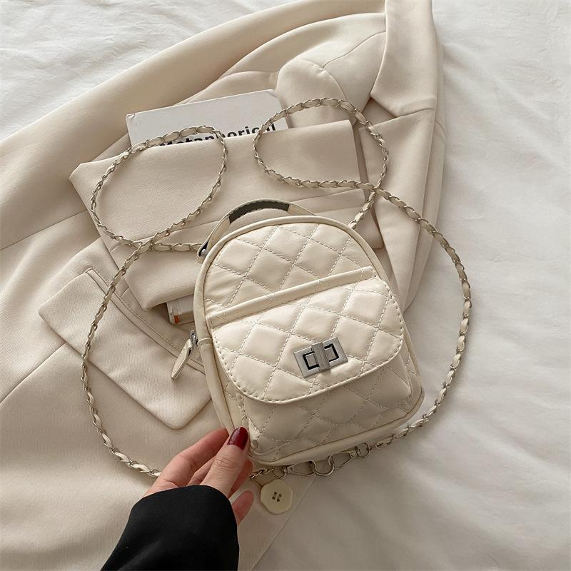 Rucksacktasche Damen neue trendige Mode-Rucksack hochwertig Kettentasche Eimerform Reisetasche