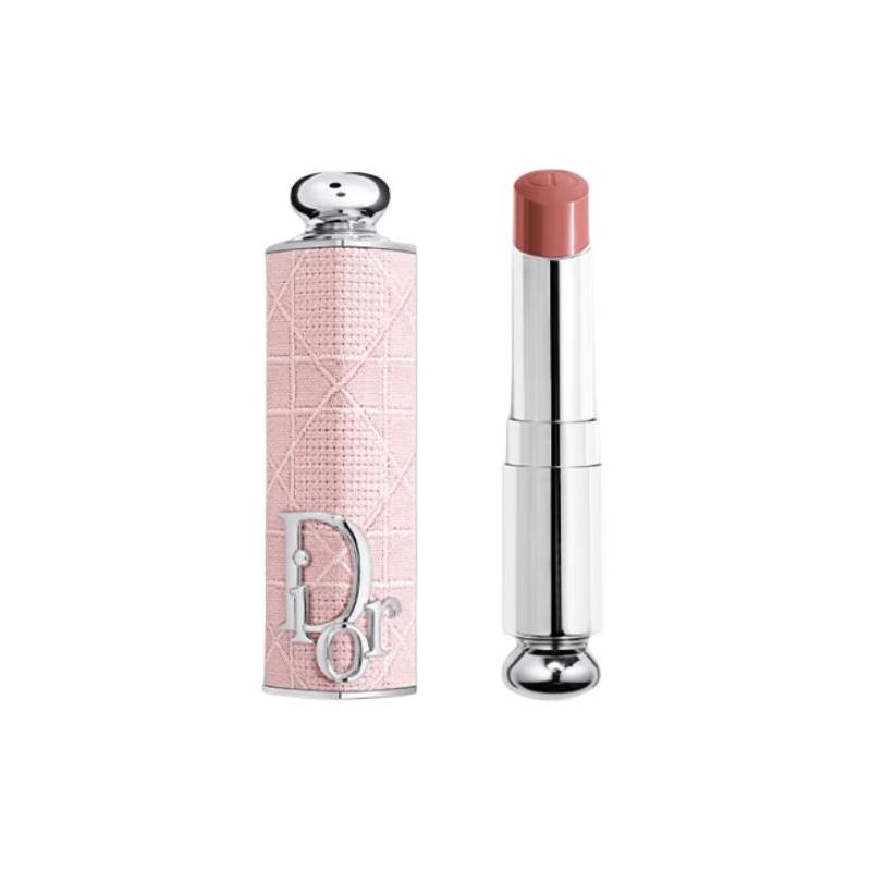 DIOR Lipstick Two-piece set: soft pink cannage pattern lipstick shell + lipstick refill #428 DIORACT raw coconut milk brown, no gift box, no gift bag