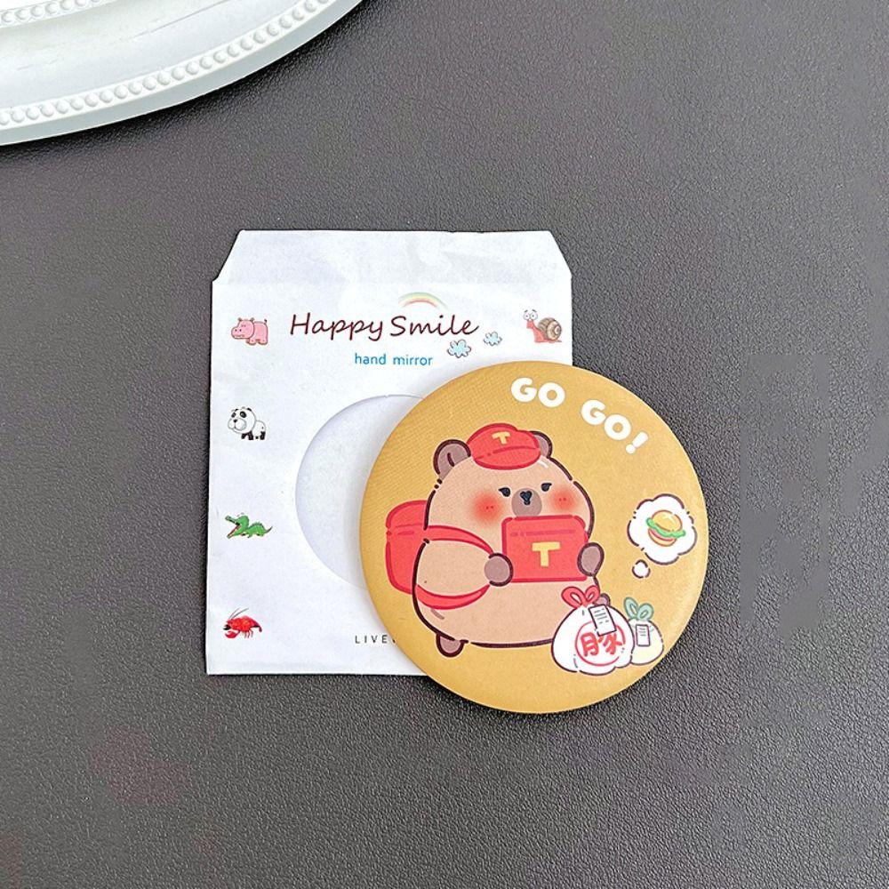 Cute Cartoon Single-sided Mirror Tinplate Cosmetic Mirror Durable Tinkering Mirror  Small Gift