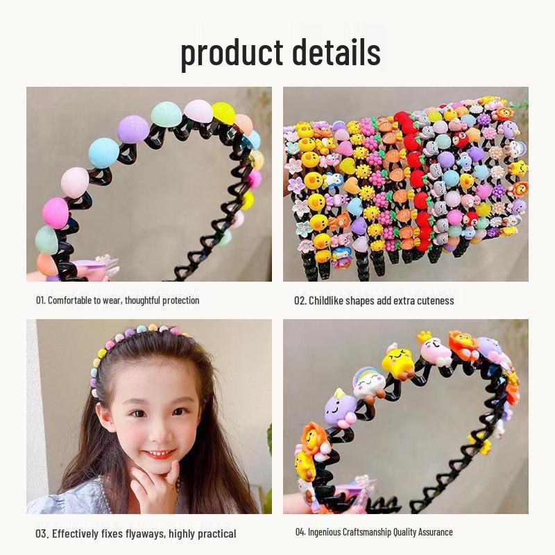 Kids' Non-Slip Hairband: Anti-Breakage Headband with Teeth for Girls & Babies - Stylish Hair Accessory