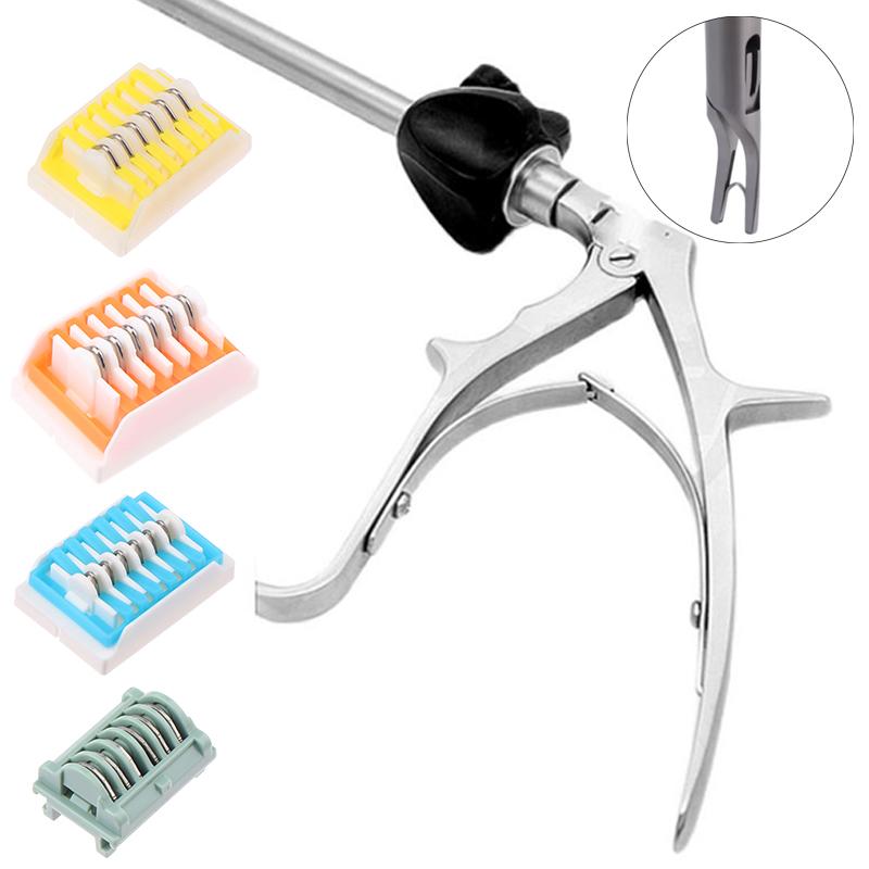 6pcs/row Medical Titanium Clamp – Laparoscopic and Endoscopic Vascular Blocking Instrument for Abdominal Surgery