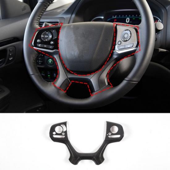Carbon Fiber ABS Steering Wheel Trim Panel For Honda Pilot 2015-