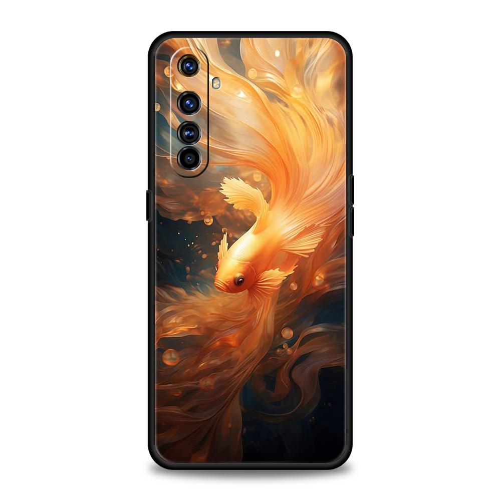 

Милый чехол для телефона с рыбками для Realme 8 9 Pro Plus 8i 9i 6 7 GT2 C21 C25 C3 C11 11 Pro 5G Plus Ударопрочный силиконовый чехол Fundas Capas Realme GT2 Pro