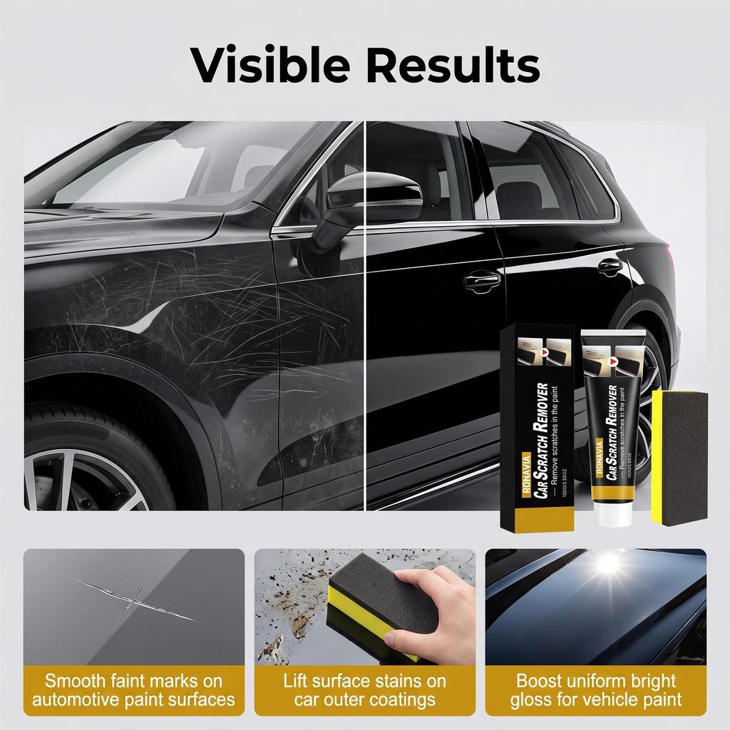 RONAVIA car scratch care cream paint surface scratch refurbishment daily maintenance car paint brightening easy to operate 1set