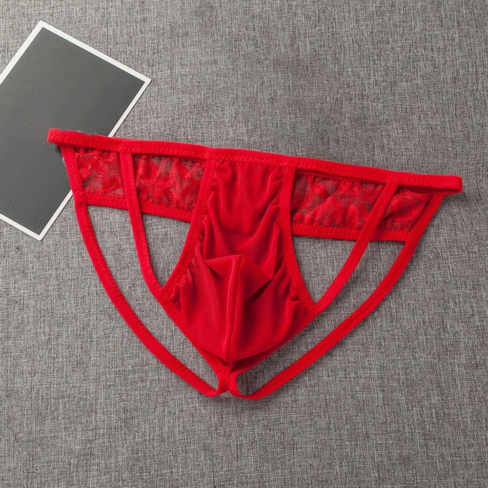 Lingerie Men Panties Thong Underwear Briefs Floral Jock Strap