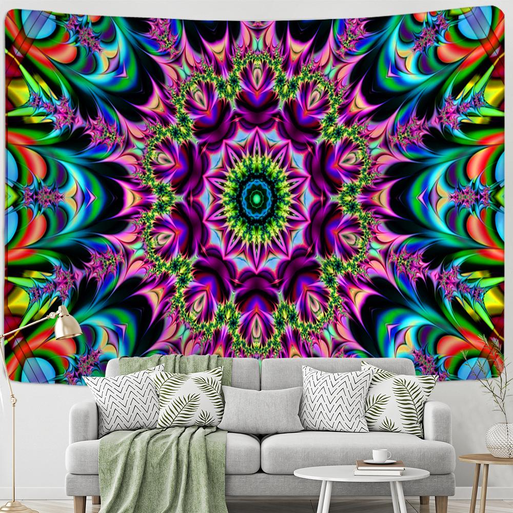 

Флуоресцентный глаз смерти гобелен настенный колдовство психоделический абстрактный ужас гостиная фон ткань домашний декор 95x70cm