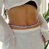 5 Stück/Set Boho Bunte Reiskörner Taillenketten Für Frauen Sommer Strand Bikini Elastischer Bauchgürtel Taillenband Y2K Schmuck Geschenk