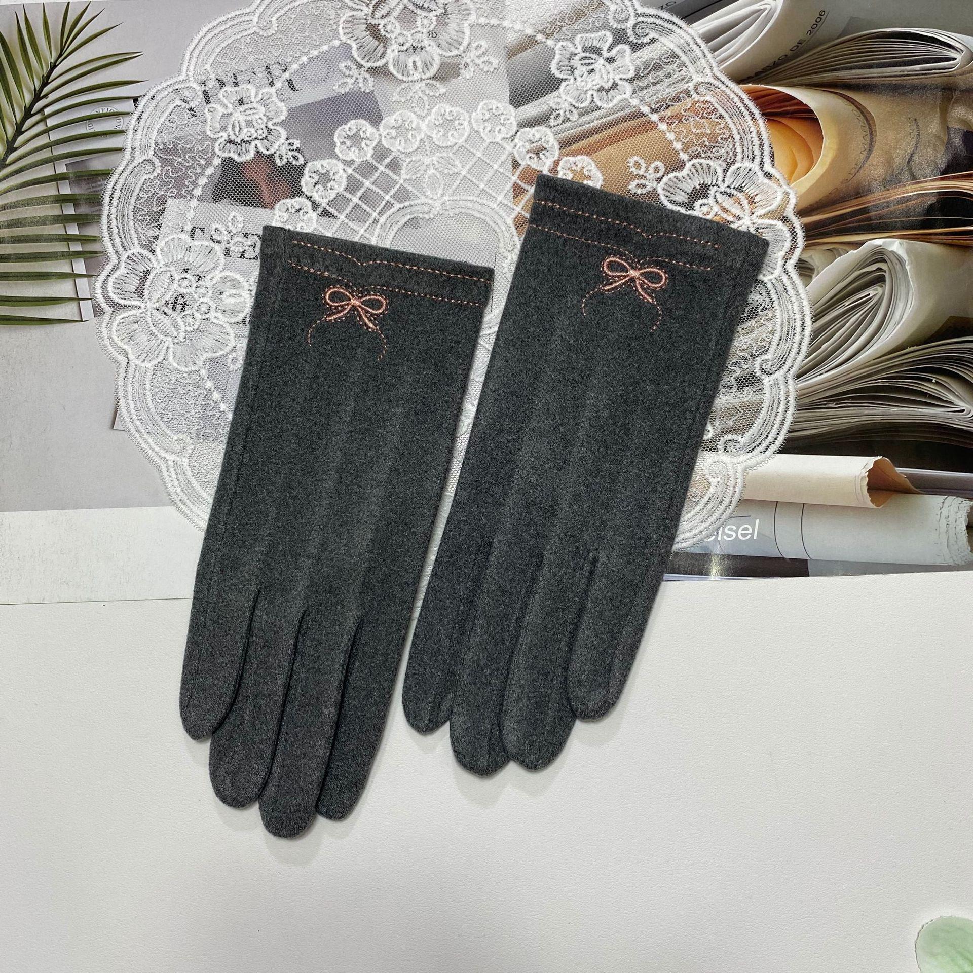 

Уютные женские флисовые перчатки с сенсорным экраном - Ветрозащитные и теплые для осенне-зимней езды на велосипеде серый