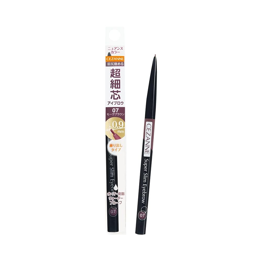 Cezanne Ultra Fine Eyebrow Pencil 07 Mauve Brown 0.02g Waterproof Retractable Eyebrow Makeup