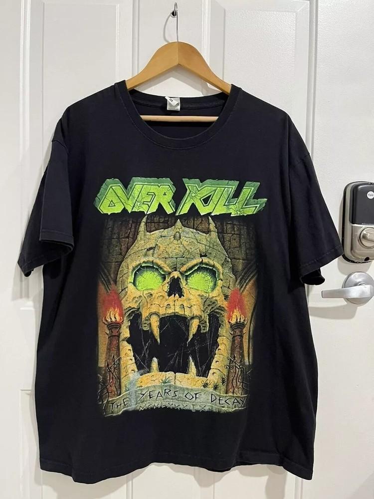 Overkill The Years Of Decay Metal Band Tshirt Black Retro Unisex Reprint S5XL Unisex T-Shirt XXL