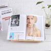 Multi Functional Wooden Book Reading Rack Kitchen Cookbook Stand Holder