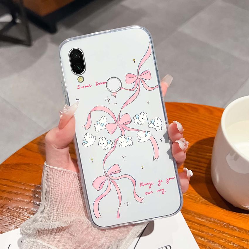 Für Xiaomi Redmi 7 7A 8 9C 9T 10A Mode Buchstaben Handytaschen Ultradünne Transparente TPU Staubdichte Schutz Weiche Rückseite Für Xiaomi Handyhülle