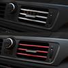 10pcs Car Air Conditioner Vent Trim Colorful PVC Stylish Interior Moulding Strip for Decoration