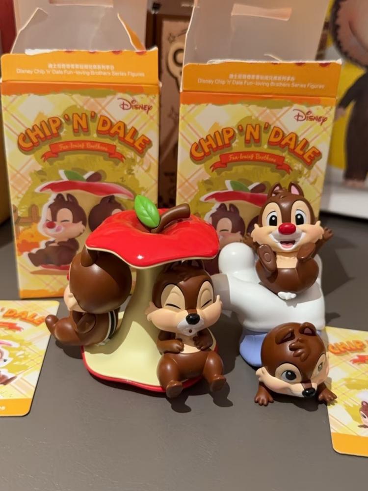 Chip And Dale Figurine Blind Box Flocked Desktop Ornament Collectible Home Decor Gift For Adult Collectors