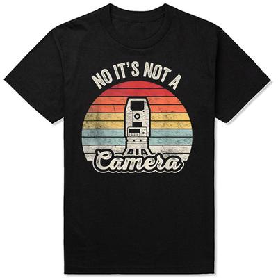 Funny Retro Surveying Land Surveyor It's Not A Camera T-Shirt Summer Fashion T Shirts Cotton Short Sleeve Oversized T-shirt Tops