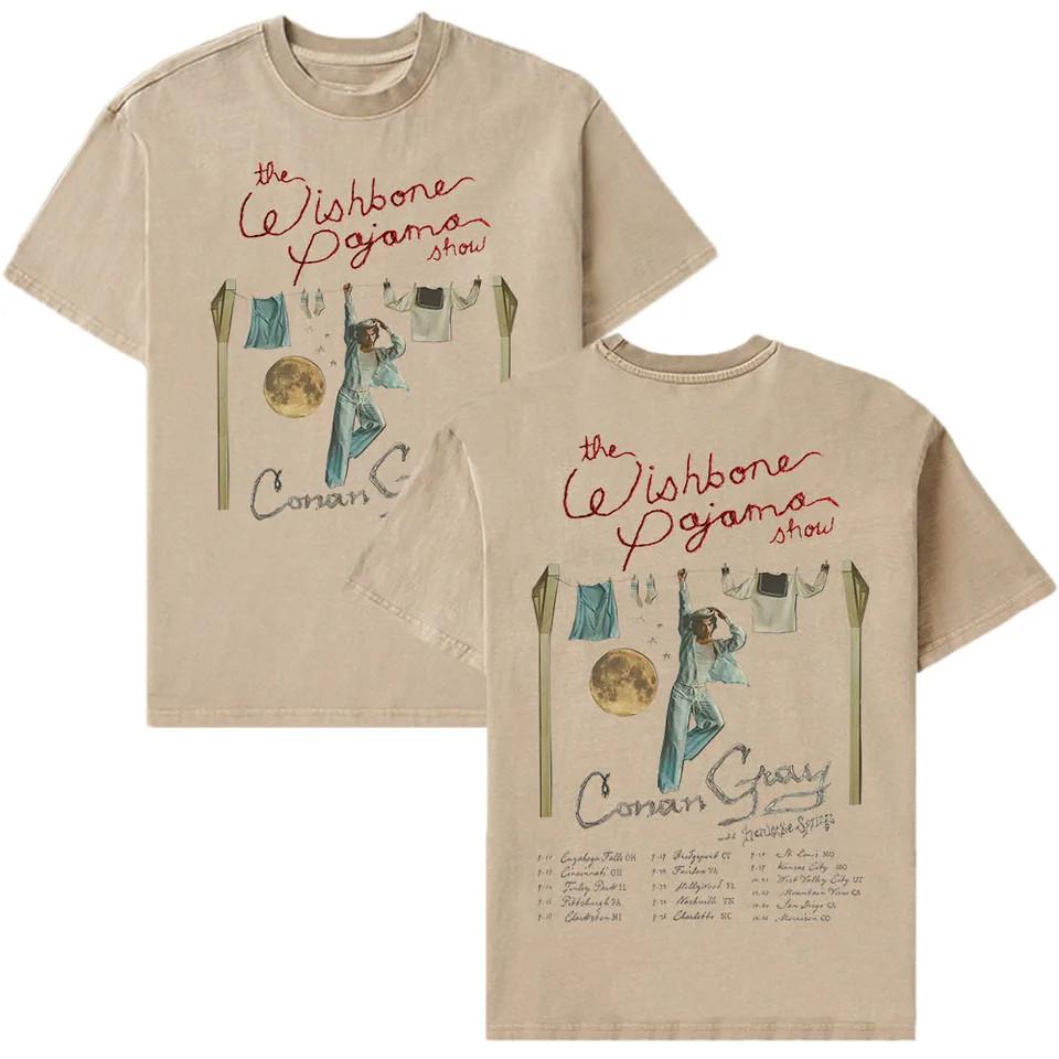 

Conan Gray The Wishbone Pajama Show Tour Tshirt Sand Color QT1569 Unisex T-Shirt L