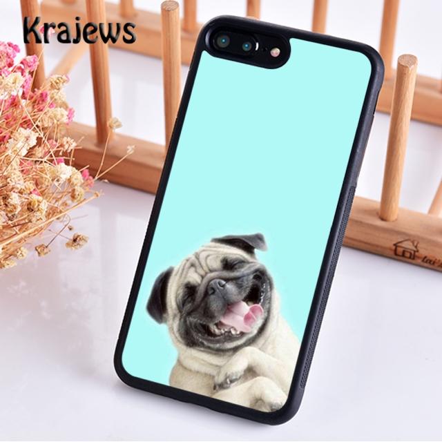 

Мягкий чехол для телефона Krajews Cool Crazy Pug Dog для iPhone 14 5 6s 7 8 plus XR XS 11 12 13 pro max Samsung Galaxy S21 S22ultra iPhone 14