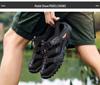 Men's Outdoor Breathable Closed-Toe Leather Sandals - Comfortable, Large Size, Cross-Border Summer Beach Shoes