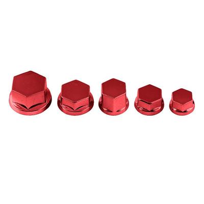 Bolt Covers Bolt Caps Bike-Qiilu Motorcycle Screw Nuts Bolt Cap Cover Decoration for Yamaha Kawasaki Honda 30pcs (Red)