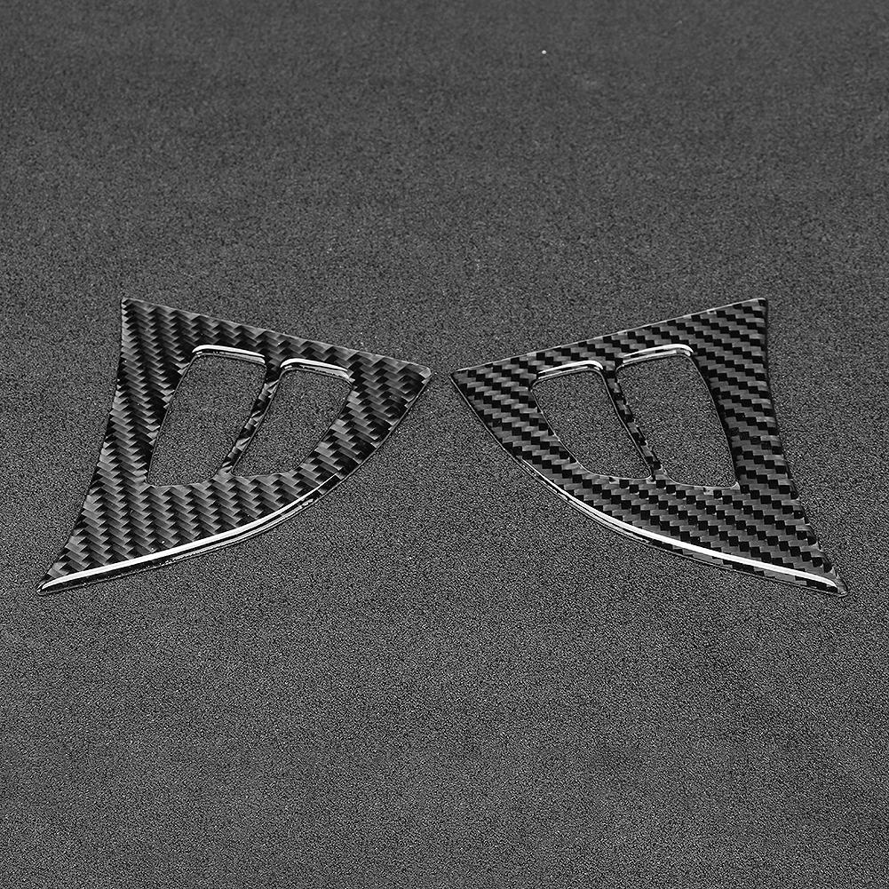 2Pcs Set Carbon Fiber Steering Wheel Frame Cover Trim Left Hand Driving Fit for E70 X5 2008 2013