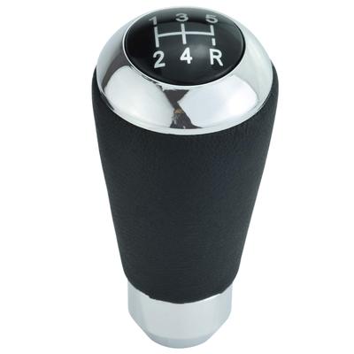 Lunsom Leather Shifter Knob 5 Speed Gear Shift Knob for Auto Manual Car (Black)