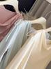 Korean-Style Slim-Fit Flowy Collar Long-Sleeve Tee for Women - Elegant Spring Arrival