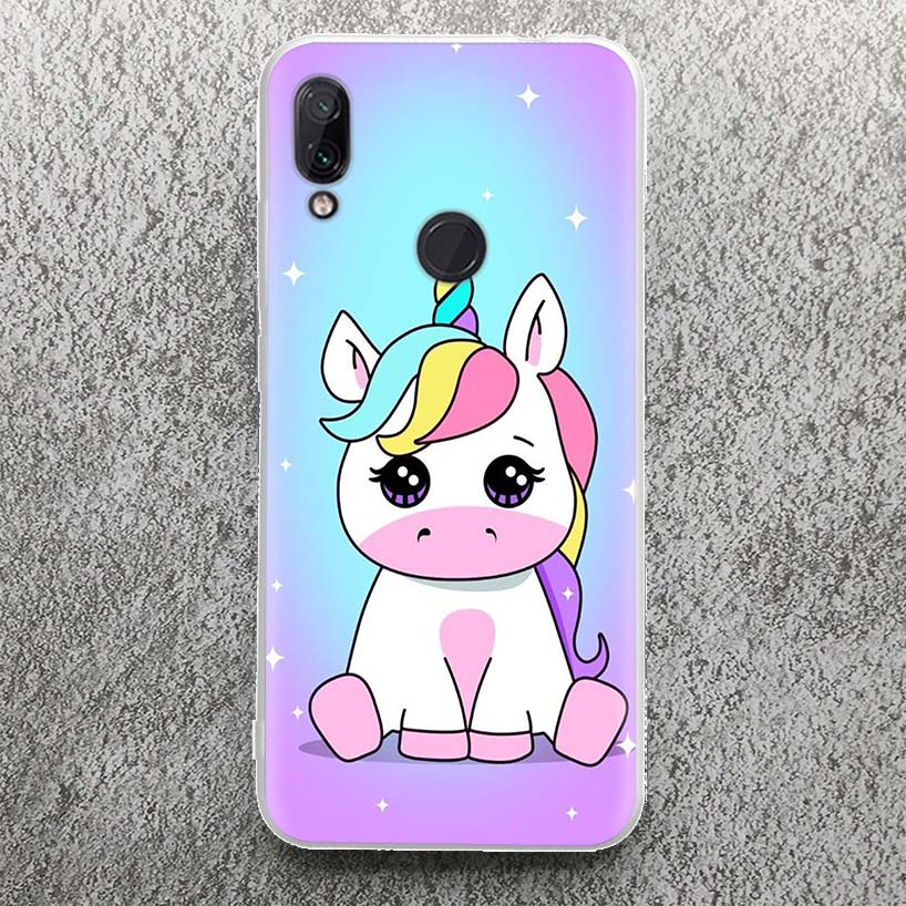 Pink Unicorn Rainbow Phone Case For Xiaomi Redmi 9 9A 9C 9T 10 10A 10C 12 12C 8 8A 7 7A 6 6A S2 K20 K40 Pro Soft Silicone Cover
