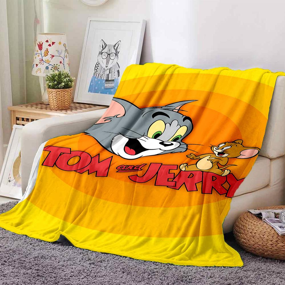 

1pc Tom Jerry Flannel Blanket Soft Warm Throw for Home, Office, Travel, All-Season Cozy Bedding GiftL1099 80cmx120cm(31inx47in)