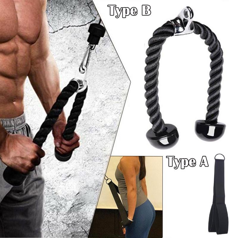 Lat Bicep Tricep Ropes Pull Down Rope Cable Attachment Handle Gym