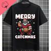 Funny Muscular Santa Christmas Gym Graphic Tshirt Casual Sports Humor Style Pure Cotton Shortsleeve Tshirt Outdoor Clothing