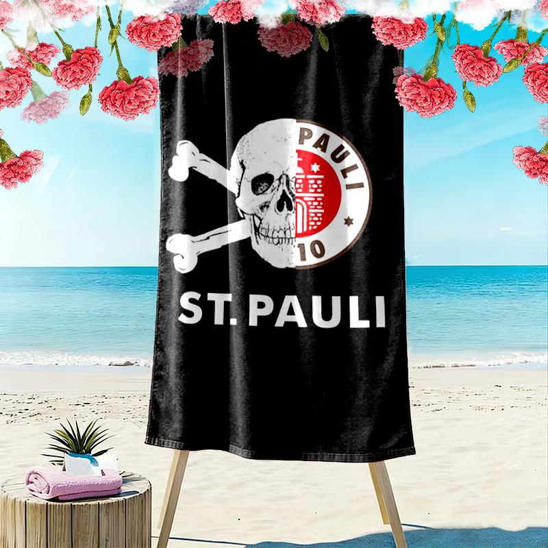 St. Asciugamano da Spiaggia Pauli FC Print, Asciugamano Grande Morbido ad Asciugatura Rapida per Spiaggia Campeggio Nuoto