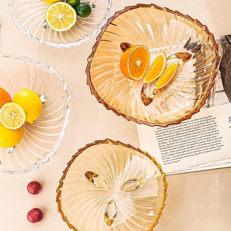 Obstteller aus europäischem Kristallglas