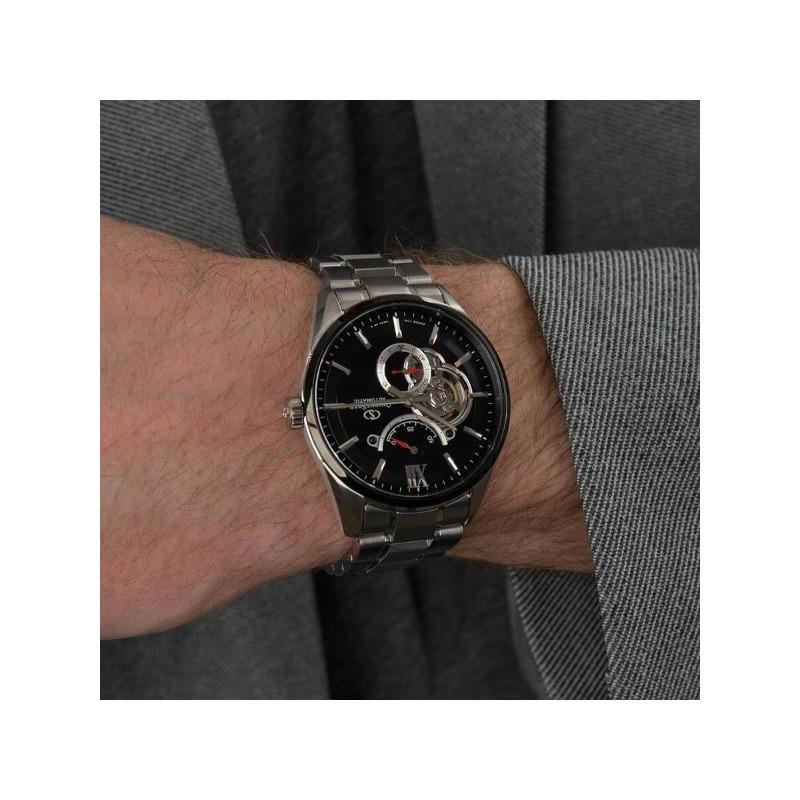 Orologio Orient - Orologio Meccanico Automatico da Uomo, Design con Doppi Leoni, Stile Business alla Moda, Modello RE-HJ0003B00B