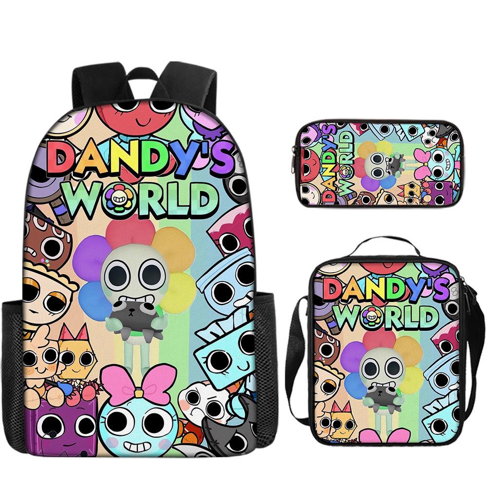 Rhythm Box Sprunki Student School Bag Backpack Backpack Three-Piece Set